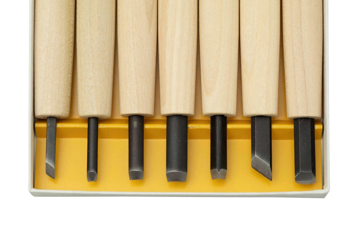 Yoshiharu Y-7 Mitomoto Cuchillos Japoneses Para Tallar Madera, Juego De 7 - Imagen 3